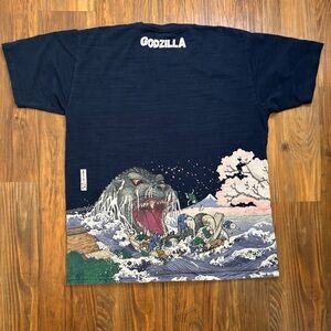 2018 Godzilla T shirt Wave Kanagawa TOHO Officially Licensed SIZE 2XL